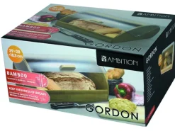 Chlebak drewniany z plastikową pokrywą Gordon