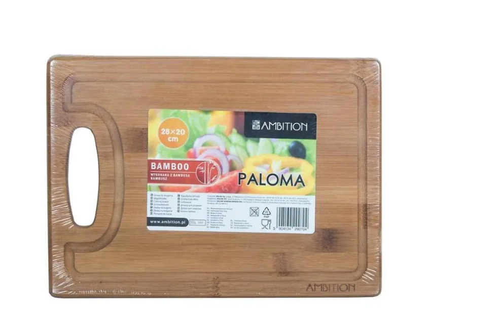 Deska bambusowa do krojenia z uchwytem 28 x 20 x 1,5 cm Paloma