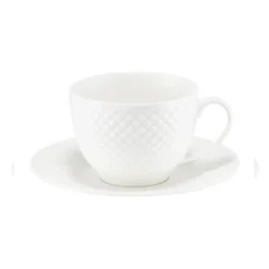 Filiżanka porcelanowa 260 ml Grid biały