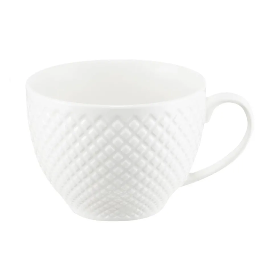 Filiżanka porcelanowa 260 ml Grid biały