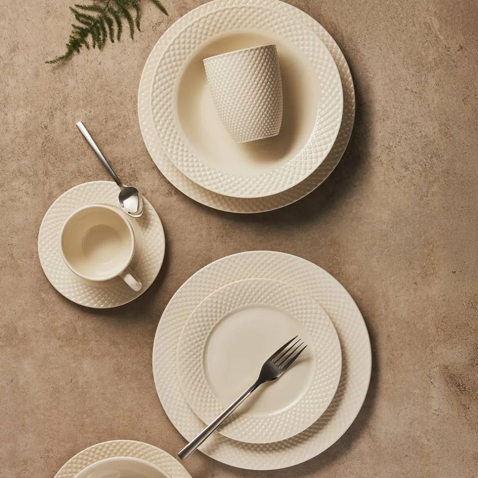 Filiżanka porcelanowa 260 ml Grid biały