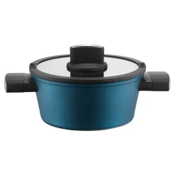 Garnek aluminiowy z pokrywką Azzurro