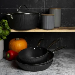 Garnek aluminiowy z pokrywką Curly