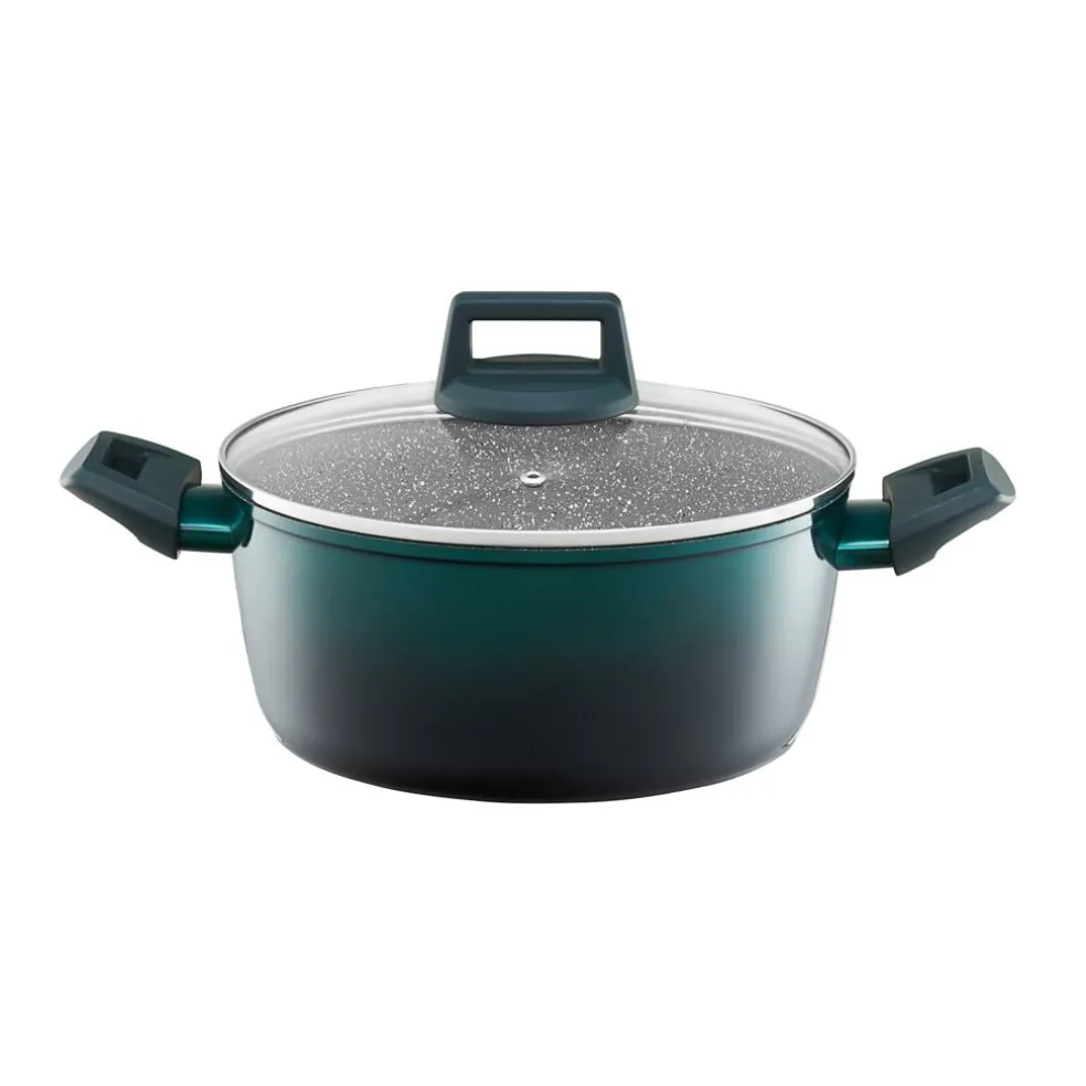 Garnek aluminiowy z pokrywką Ombre Green