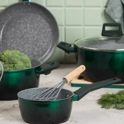 Garnek aluminiowy z pokrywką Ombre Green