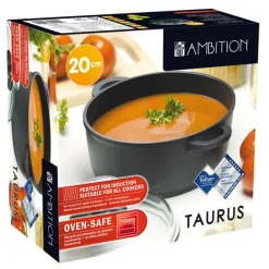 Garnek aluminiowy z pokrywką Taurus