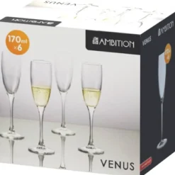 Komplet 6 kieliszków do szampana 170 ml Venus