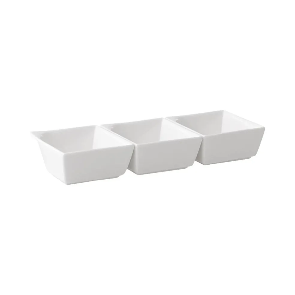 Komplet 3 salaterek 8,3 x 8,3 cm Salsa Kwadrat