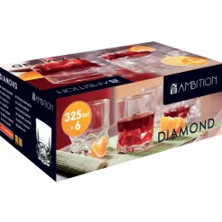 Komplet 6 szklanek Diamond