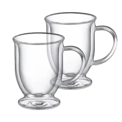 Komplet 2 szklanek termicznych na nóżce 370 ml Mia