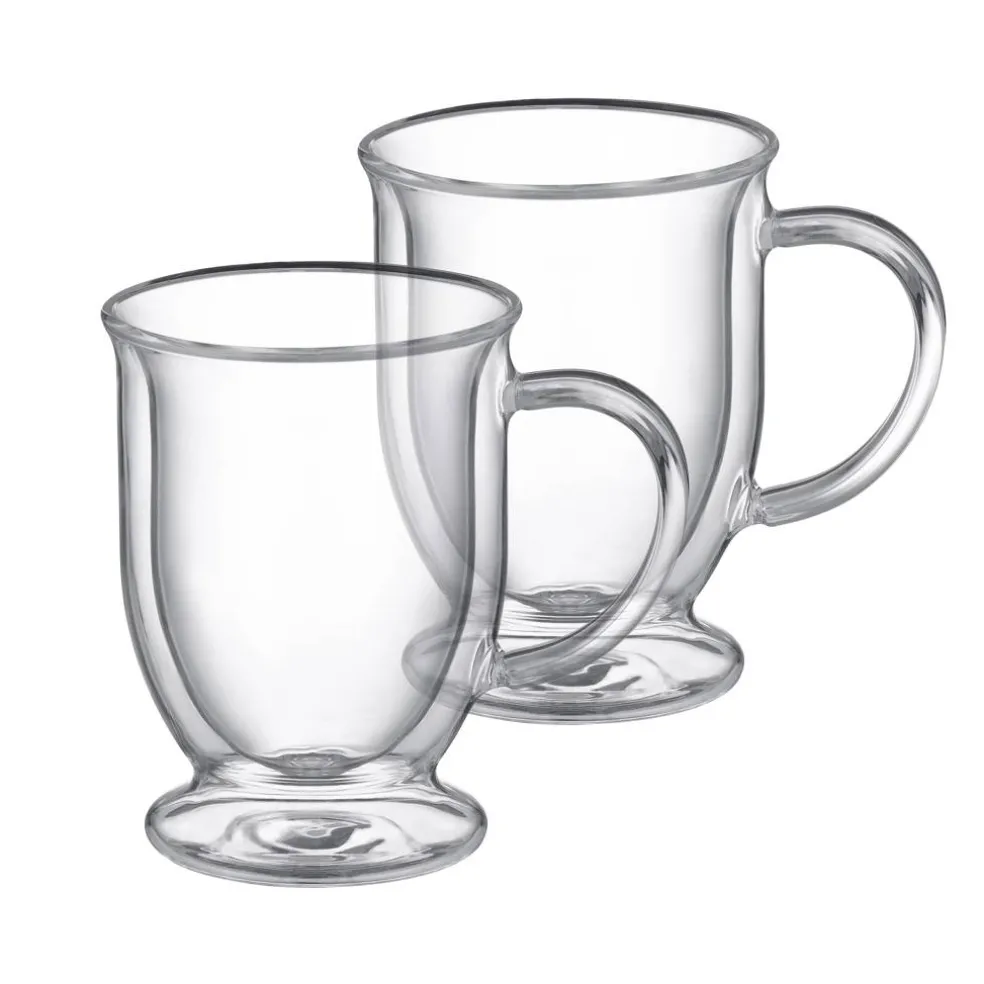 Komplet 2 szklanek termicznych na nóżce 370 ml Mia