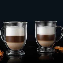 Komplet 2 szklanek termicznych na nóżce 370 ml Mia