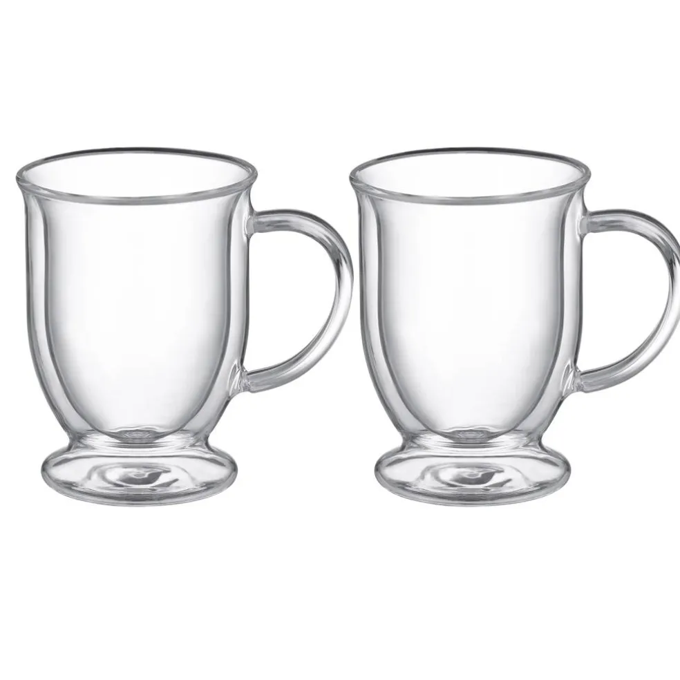 Komplet 2 szklanek termicznych na nóżce 370 ml Mia