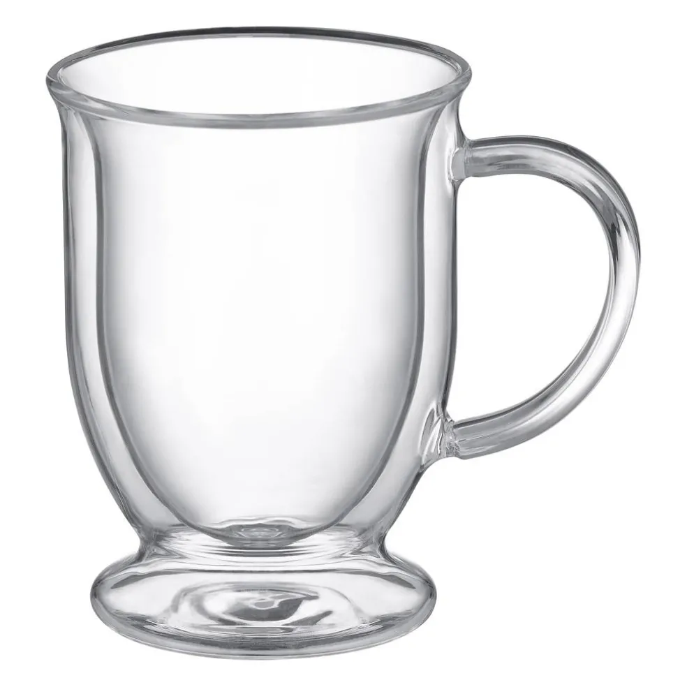 Komplet 2 szklanek termicznych na nóżce 370 ml Mia
