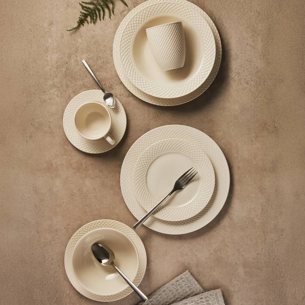 Kubek porcelanowy 390 ml Grid biały