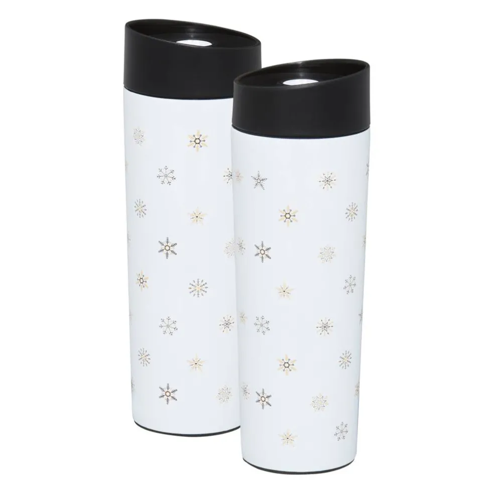 Kubek termiczny 340 ml śnieżynki Art Deco Stars