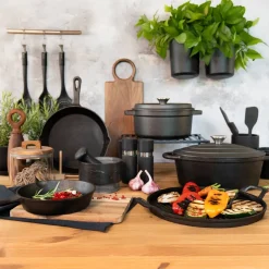 Patelnia żeliwna grillowa 30 cm Iron