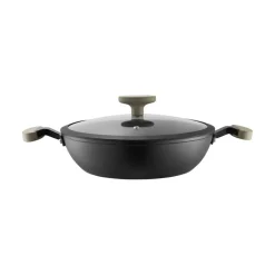 Patelnia głęboka z pokrywą z powłoką Qualum Basic 28 cm Mossa