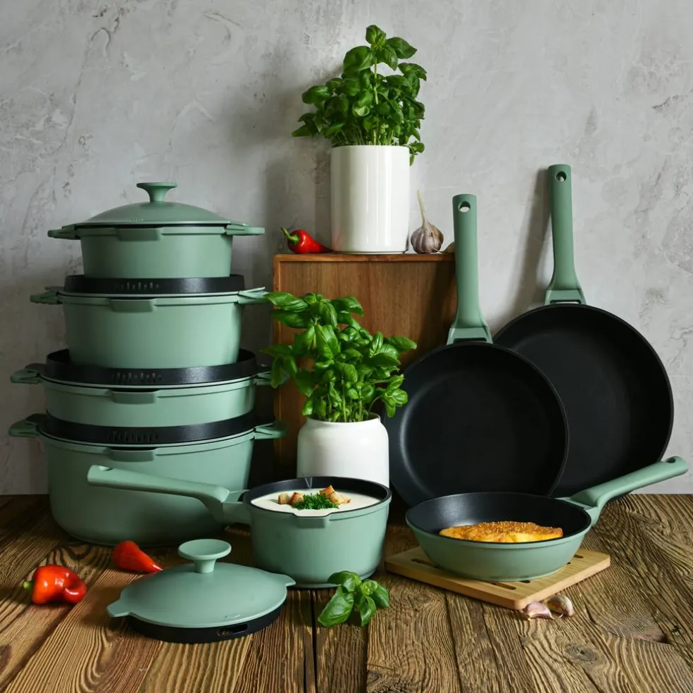 Patelnia głęboka z powłoką Qualum Basic z pokrywką 28 cm Fern