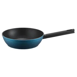 Patelnia głęboka z powłoką Qualum Basic Azzurro