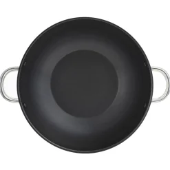 Patelnia wok z dwoma uchwytami 30 cm z pokrywką Storm