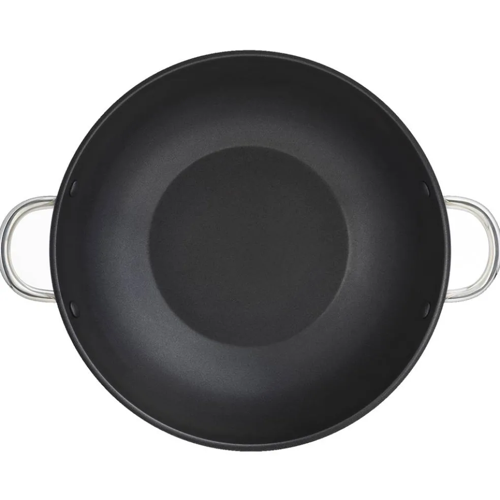 Patelnia wok z dwoma uchwytami 30 cm z pokrywką Storm