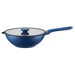 Patelnia wok z powłoką Qualum Ceramic 30 cm Cobalt