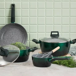 Patelnia z powłoką Qualum Ceramic Stone Edition Ombre Green