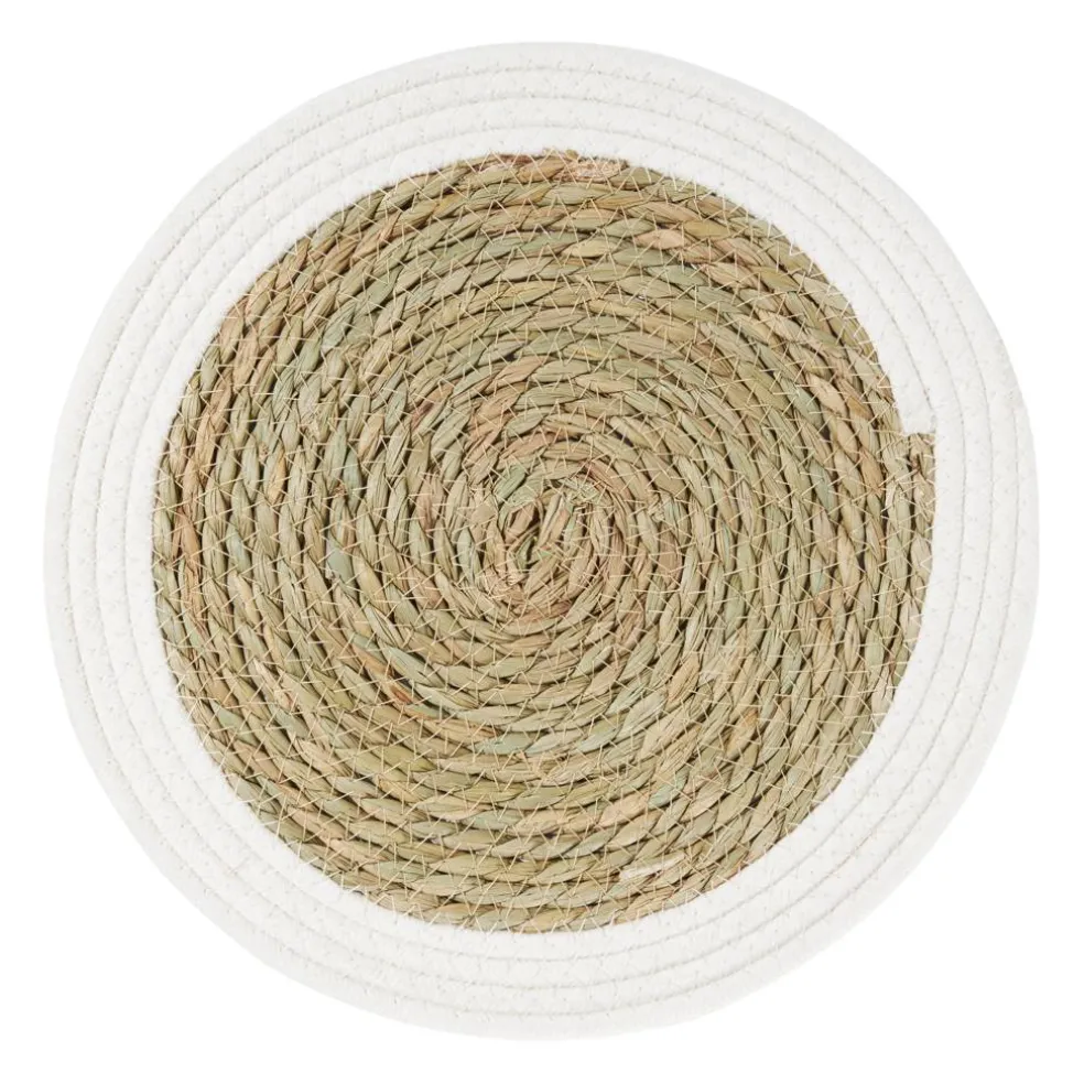 Podkładka na stół 35 cm Boho Natural biały