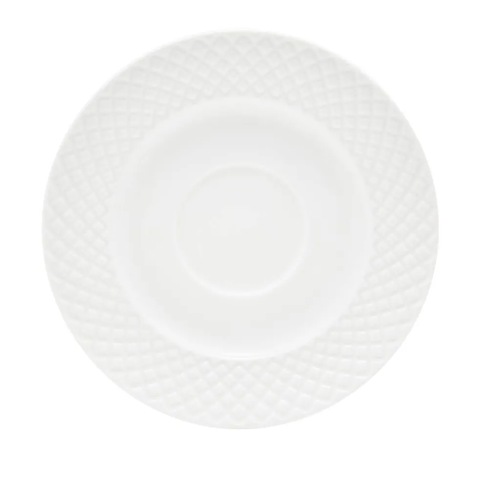 Spodek porcelanowy 15,5 cm Grid biały