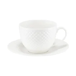 Spodek porcelanowy 15,5 cm Grid biały